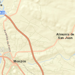 Monzón Street Map