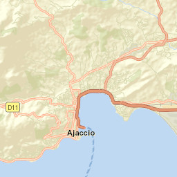 Ajaccio Street Map