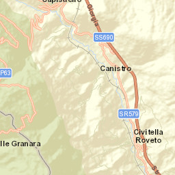 Canistro Inferiore Street Map