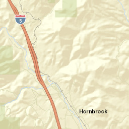 Hornbrook California Street Map