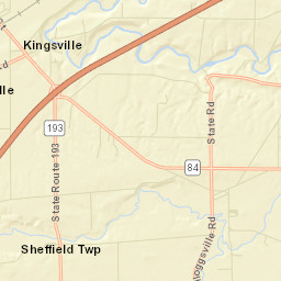 Kingsville Ohio Street Map