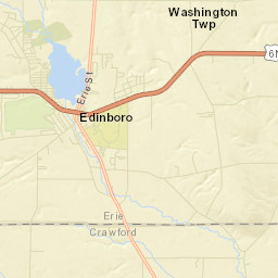 Edinboro Street Map