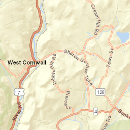 West Cornwall Connecticut Street Map