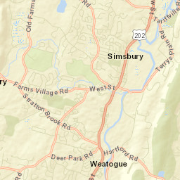Weatogue Connecticut Street Map
