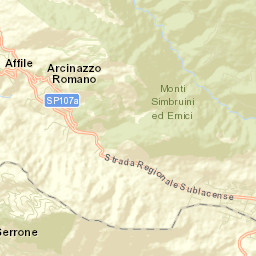 Arcinazzo Romano Street Map