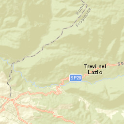 Trevi nel Lazio Street Map