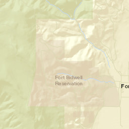 Fort Bidwell California Street Map