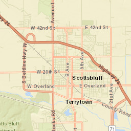 Scottsbluff Street Map