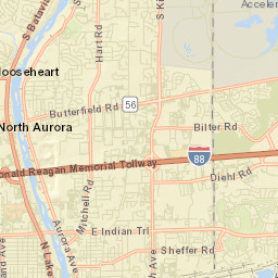 North Aurora Street Map