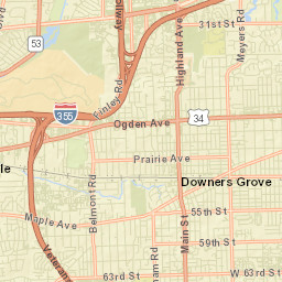 Downers Grove Street Map