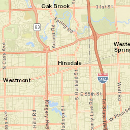Oak Brook Street Map