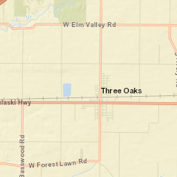 Three Oaks Street Map