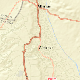 Alfarràs Street Map
