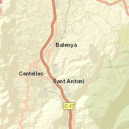 Centelles Street Map