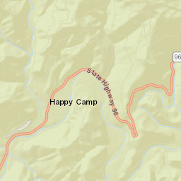 Happy Camp California Street Map