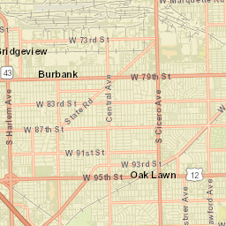 Burbank Street Map