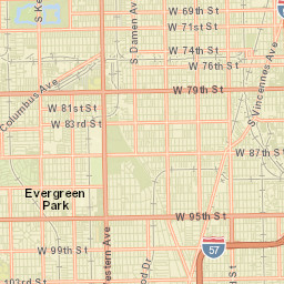Evergreen Park Street Map