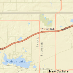 Hudson Lake Street Map