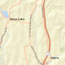 Swan Lake New York Street Map