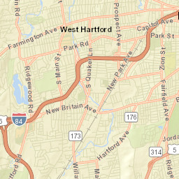 West Hartford Connecticut Street Map