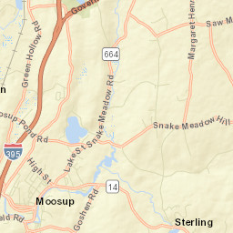 Moosup Connecticut Street Map