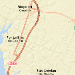 San Cebrián de Castro Street Map