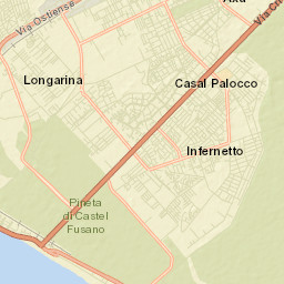 Acilia-Castel Fusano-Ostia Antica Street Map