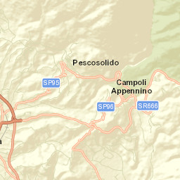 Campoli Appennino Street Map