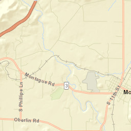 Montague California Street Map