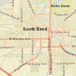 South Bend Street Map