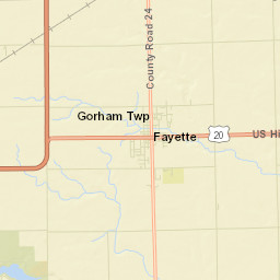 Fayette Ohio Street Map