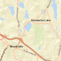 Thompsonville New York Street Map