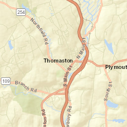 Thomaston Connecticut Street Map