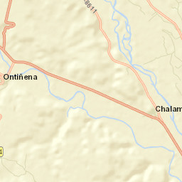 Ontiñena Street Map