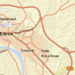 Edirne Street Map