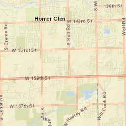 Homer Glen Street Map