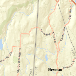 Sherman Connecticut Street Map