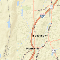Southington Connecticut Street Map