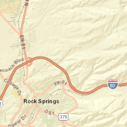 Rock Springs Street Map