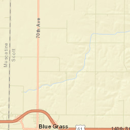 Blue Grass Street Map