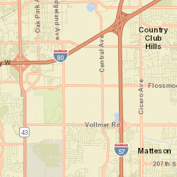 Country Club Hills Street Map