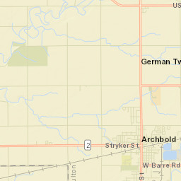 Burlington Ohio Street Map