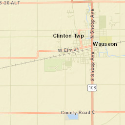Wauseon Ohio Street Map
