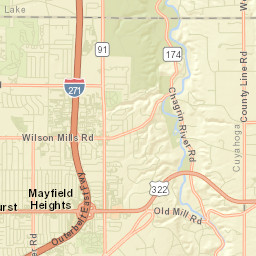 Mayfield Heights Ohio Street Map