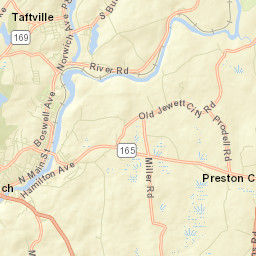 Taftville Connecticut Street Map