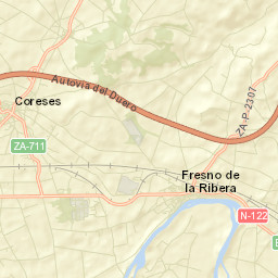 Coreses Street Map