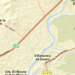 Villanueva de Duero Street Map