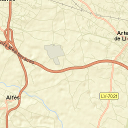 Alfés Street Map
