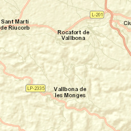 Vallbona de les Monges Street Map