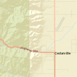 Cedarville California Street Map